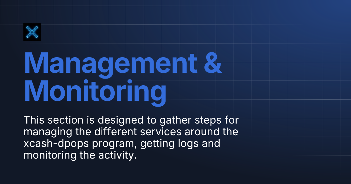 Management & Monitoring | X-Cash Tech